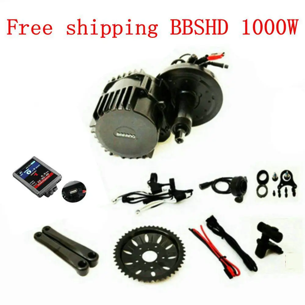 Discount New Versioin 8Fun Bafang BBSHD BBS03 Mid Drive Motor 48V 1000W  Ebike Kits Withwith light and gear sensor connectors 1