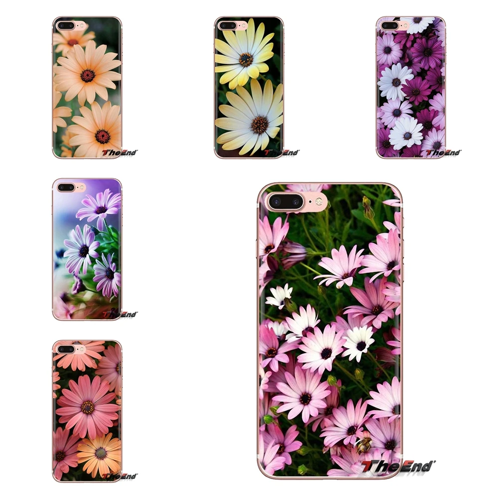Purple Osteospermum Akila Mix For LG Spirit Motorola Moto X4 E4 E5 G5 G5S G6 Z Z2 Z3 G2 G3 C Play Plus Mini Silicone Phone Cover |