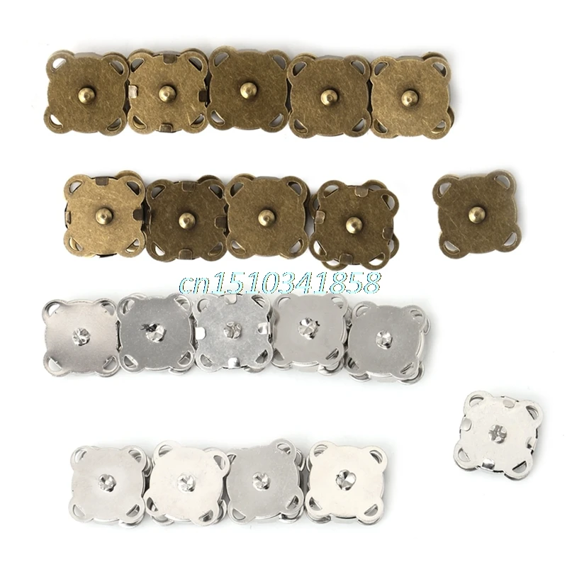 

10PCS Magnetic Clasp Purse Snaps Closures Sewing Button Bag Press Studs 14/18mm #Y51#