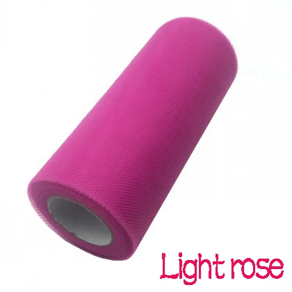 Тюль рулон 15 см 22 м рулон ткань катушка пачка детский душ вечерние упаковка для подарка на день рождения Свадебные украшения вечерние сувениры события - Цвет: Light rose