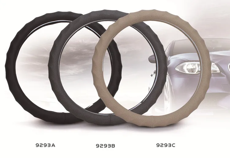 Car accessories Leather Car steering wheel cover All year can use sport Car styling Auto steering wheel Diameter (6)