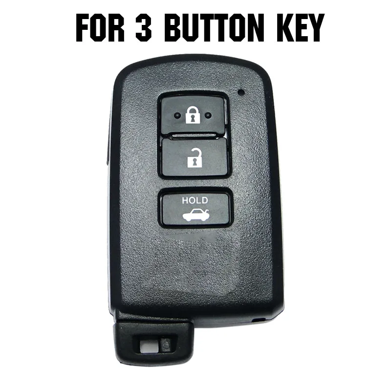 Car Remote Key Holder Protector 3 Button Silicone Key Fob Shell Cover Case For Toyota Camry Corolla Avalon Rav4 Land Cruiser key case key case cover car key shell remote control case cover flip key fob shell