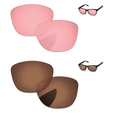 Медь коричневый и Кристалл Розовый 2 пары Замена оптические стёкла для Frogskins Солнцезащитные очки женщин рамки UVA и UVB защиты
