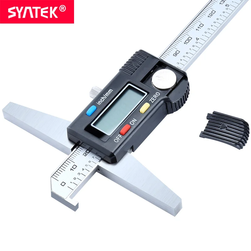 Syntek 0 200 мм 8 &quotодиночный крюк цифровой глубина штангенциркуль микрометр из