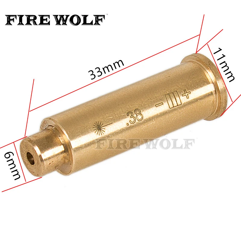 

FIRE WOLF Tactical Accessories CAL.38 Cartridge Calibration Instrument Red Laser Boresighter Collimator For Hunting Rifle