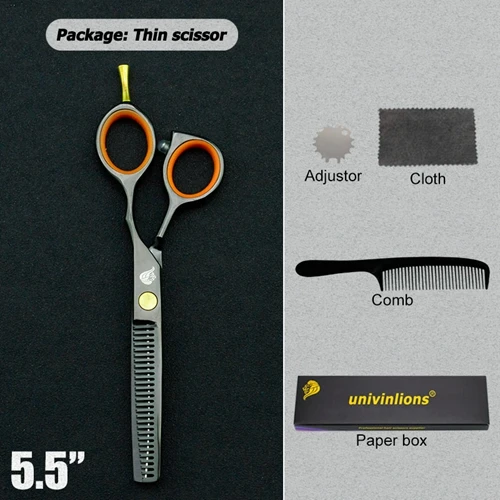 5,5 дюймов японские ножницы для стрижки волос профессиональные ножницы для волос бритвы; ножницы для парикмахерских ножницы coiffeur - Цвет: 5501HEI-thinning