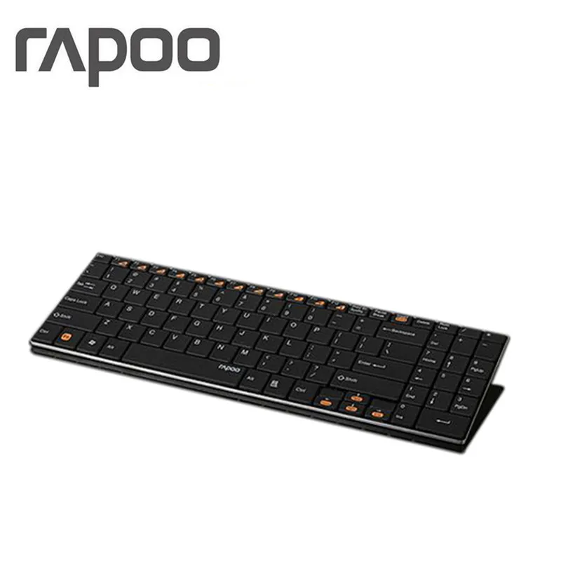 Original Rapoo E9070 2.4G Multi-Media Programmable 5.6mm Ultra-Slim Wireless Keyboard for Laptops Desktops PC Free shipping