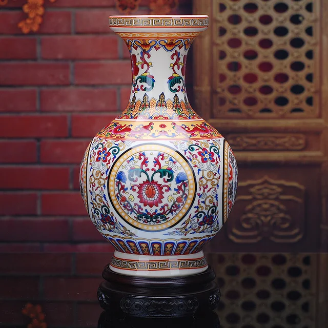 Vintage Antique Ceramic Wedding Decorative Vase Palace Restoring Ancient Ways White Ceramic Flower Vases 5