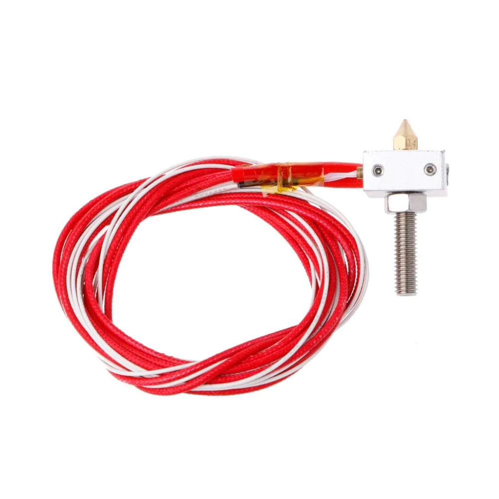 

1Pc for MK8 Extruder Hot End Kit For 3D Printer Aluminum Heating Block 1.75mm 0.4mm Nozzle 3D Printing Parts C26