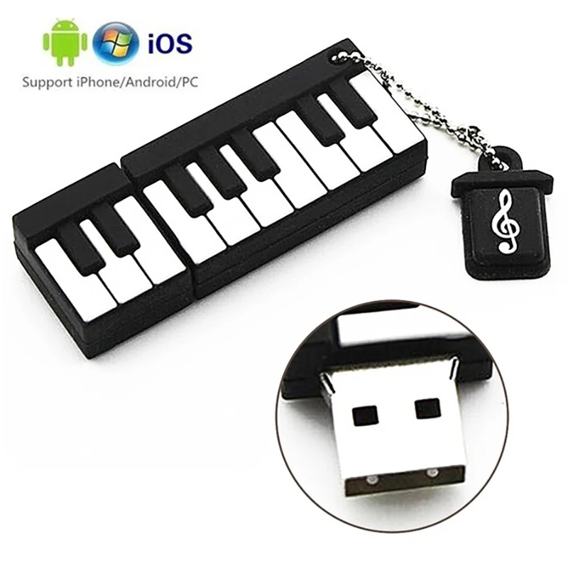 

piano type usb 3.0 flash drive 64GB 32GB flash drive portable 128GB memory stick Pendrive Storage flash disk 16GB 8GB converter
