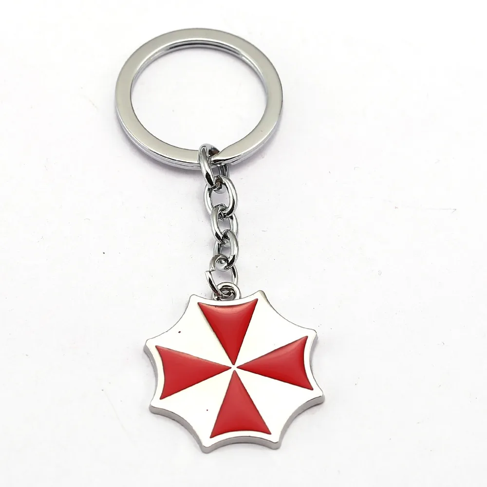 

2017 Resident Evil Keychain Umbrella Key Ring Holder bag charm Hot Game Key Chain Pendant Gift Jewelry