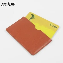 2017 Free Shipping Unisex Women Genuine Leather Handbag Single Fresh Clutch Wallet Holder Of The Credit Card ID Card Holder Bag