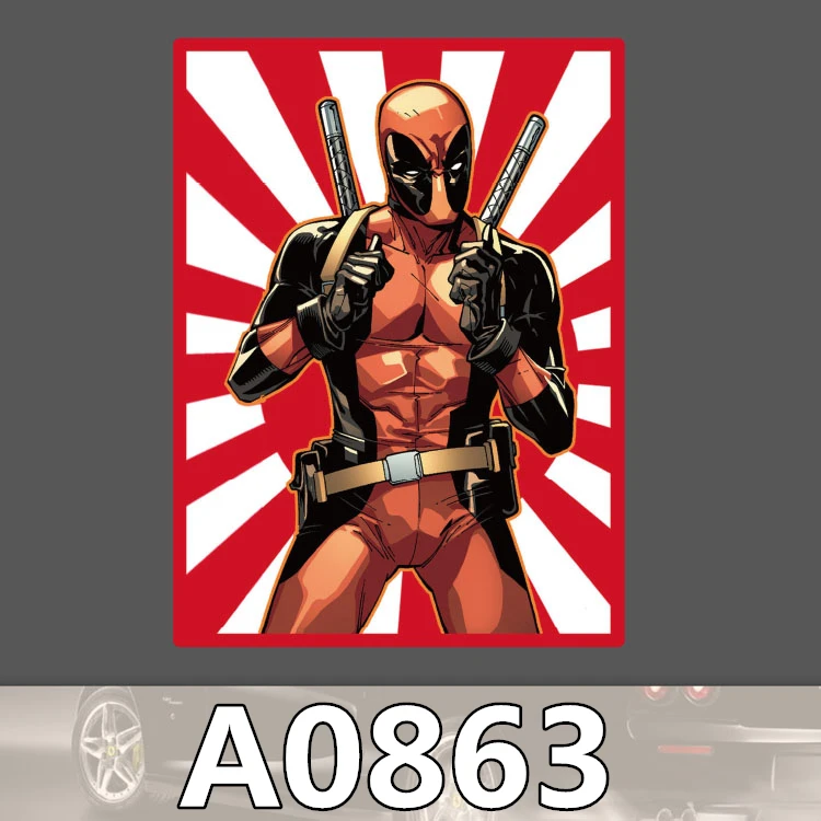 

Bevle A0863 Deadpool Waterproof Sticker Notebook Phone Laptop Cartoon Decal Car Car Graffiti Sticker Fashion DIY