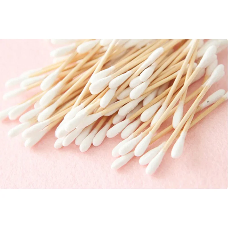 500pcs/pack Cosmetic Cotton Swab Double Headed Cotton Makeup Wood
