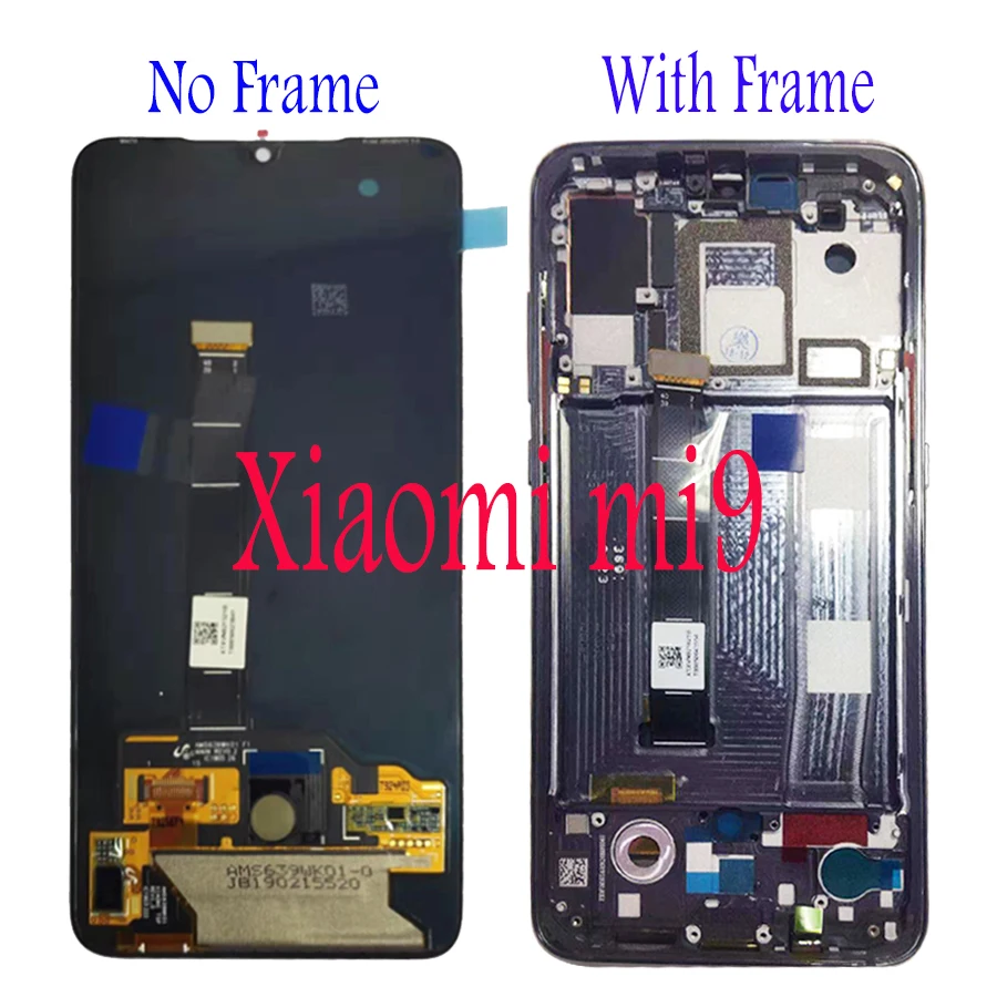 6,3" Amoled xiaomi mi 9 mi 9 lcd xiaomi mi 9 дисплей дигитайзер сборка сенсорный экран M1903F для xiaomi mi 9 se ЖК-дисплей Замена