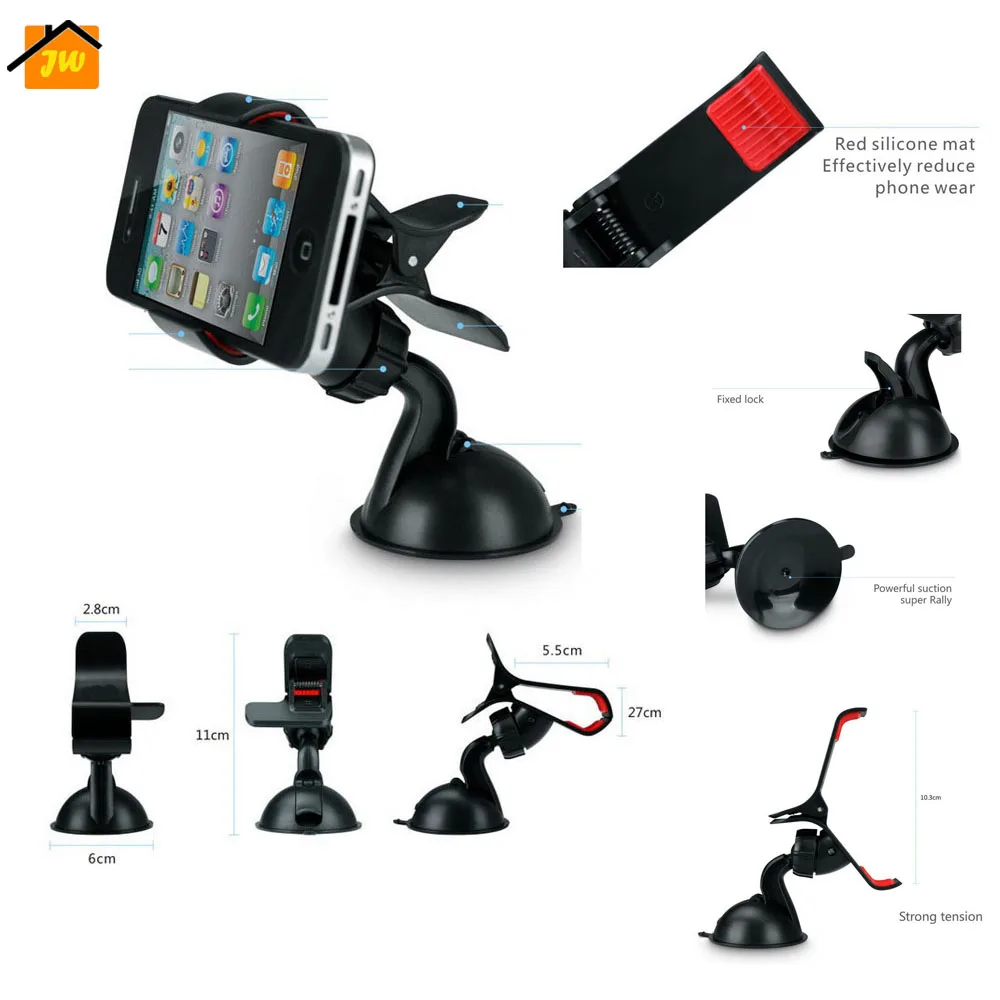 Universal font b Car b font Styling Windshield Mount Stand Mobile Phone Holder For iPhone 4