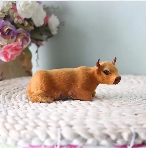  WYZHY Simulation animal leather wool cow window desktop decoration children's knowledge teaching 12 - 32964681747