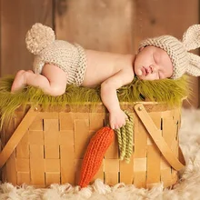 Для маленьких мальчиков кролика Банни Hat& подгузник новорожденных для фотосессий, пасхальный подарок Размер: От 0 до 1 месяца, От 3 до 4 месяцев