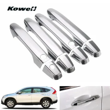 

KOWELL New Chromed Mirror Car Outside Door Handles Cover Case Trim Chrome Kit for Honda CR-V 2012 2013 2014 2015 Exterior Parts