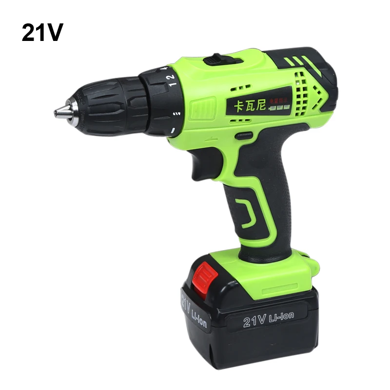 21v Cordless Screwdriver Household Power Tools Rechargeable Electric Drill One Lithium Battery Parafusadeira Furadeira Tools