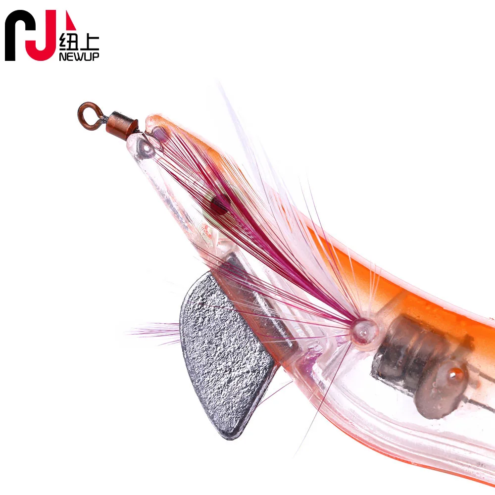NEWUP 1 шт. 105 мм 15 г 3 0 # кальмарные Джиги световые рыболовные приманки Светодиодный