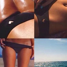 Бразильское бикини стринги микро плавки Купальники tanga сердце T-Back пляжная одежда пляжное Бикини Низ стринги бикини купальник