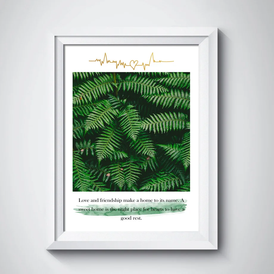 Waliicorners Wall Art Canvas Nordic Posters Tropical Forest Green Tree Leaves Plants Wall Pictures Home Decor 21