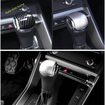 

Lapetus Stalls Gear Shift Shifter Knob Head Handle Cover Trim Fit For Audi Q3 2019 2020 ABS Pearl Chrome / Carbon Fiber Look