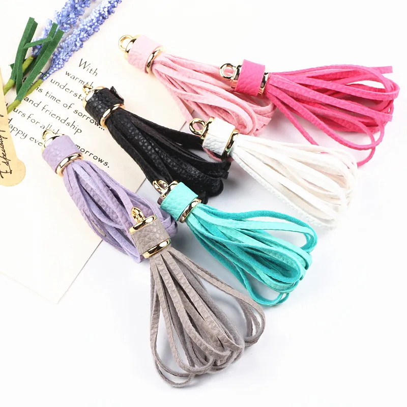 78cm Mix Colors Pu Leather Tassels For Keychains And Bags Diy Women