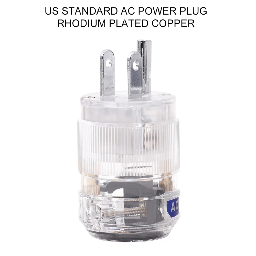 IEC320 ЕС, США, чистая медь, сетевой шнур переменного тока, штекер, входная розетка, электрический разъем питания, разъем для Hifi аудио усилителя, сделай сам, винт Lo - Цвет: US-RHODIUM