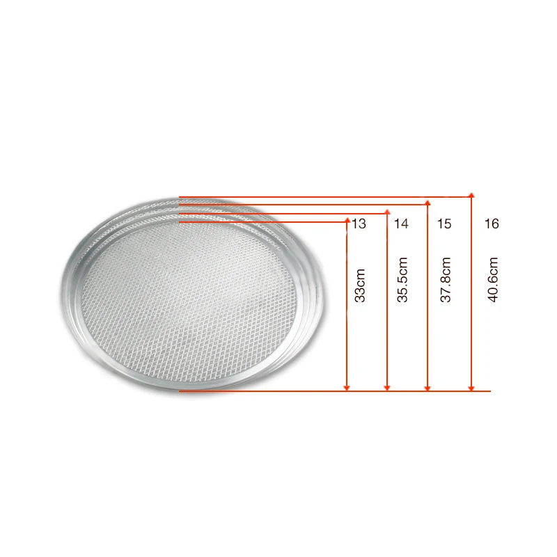 Non-stick Pizza Screen Pan Baking Tray Metal Net In Multi-size Aluminum Pizza Stones For Kitchen Cooking Tools