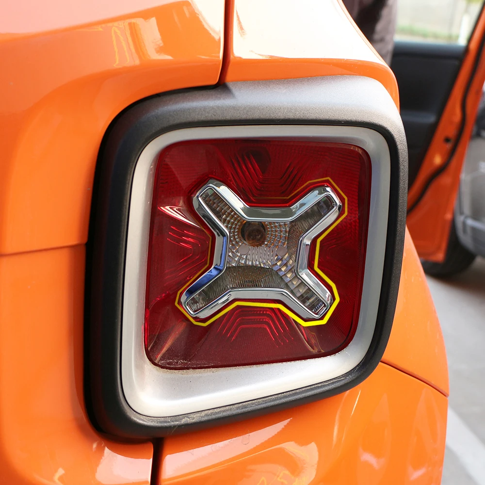 Аксессуары для Jeep Renegade хромированный задний бампер фонарь на задней стороне лампы, стоп-сигналы для обрезки