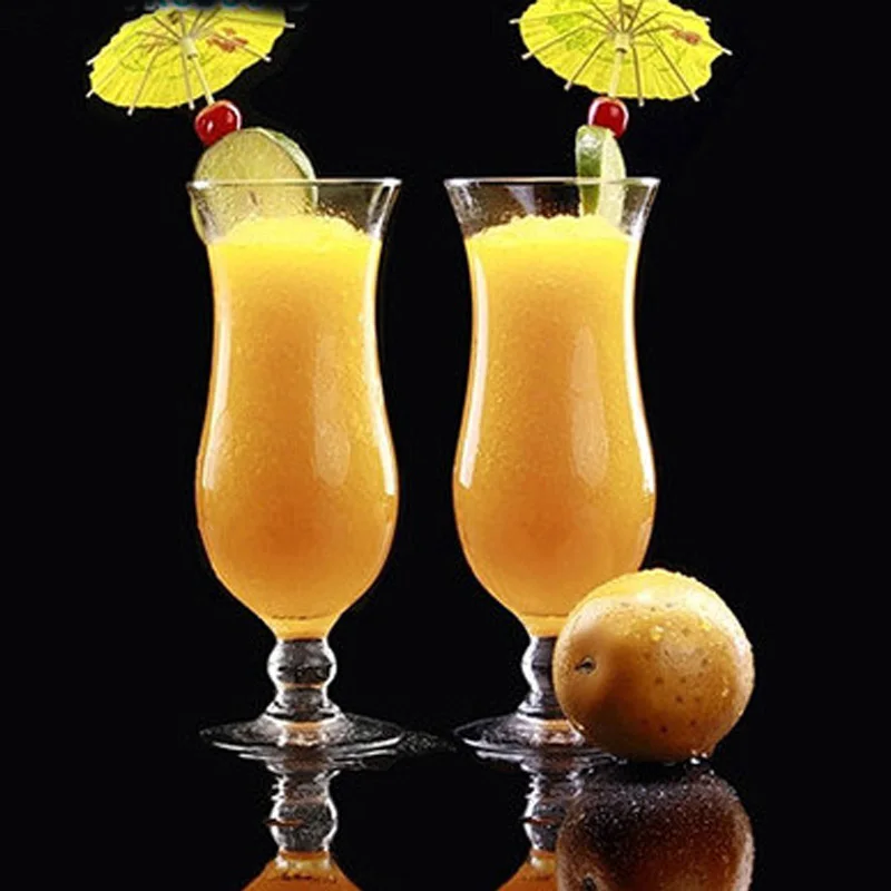 

Clear 410ml PC Tall Glasses New Designed Wine Cup Drink Cooled Cup YAB016