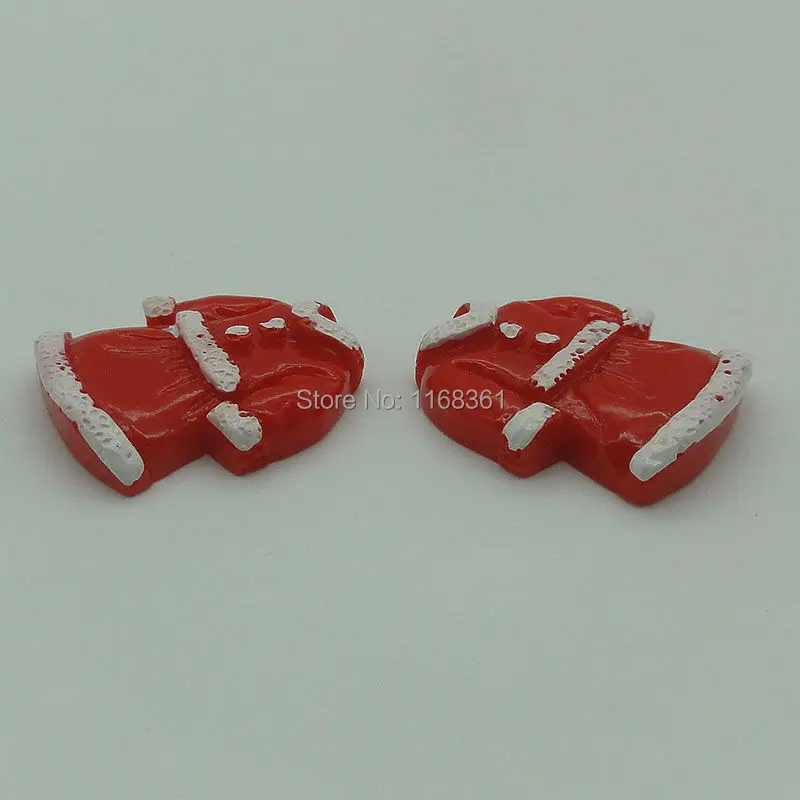 1pcs/lot resin flatback red skirt 26mm Cabochons Scrapbooking Hair Bow Center DIY Christmas decration C108-1