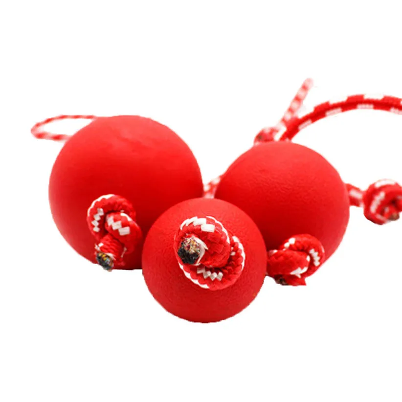Трансер питомец 1 шт. красная нейлоновая веревка игрушка для собак с шариком Игрушки для маленьких больших собак товары для домашних животных 80224