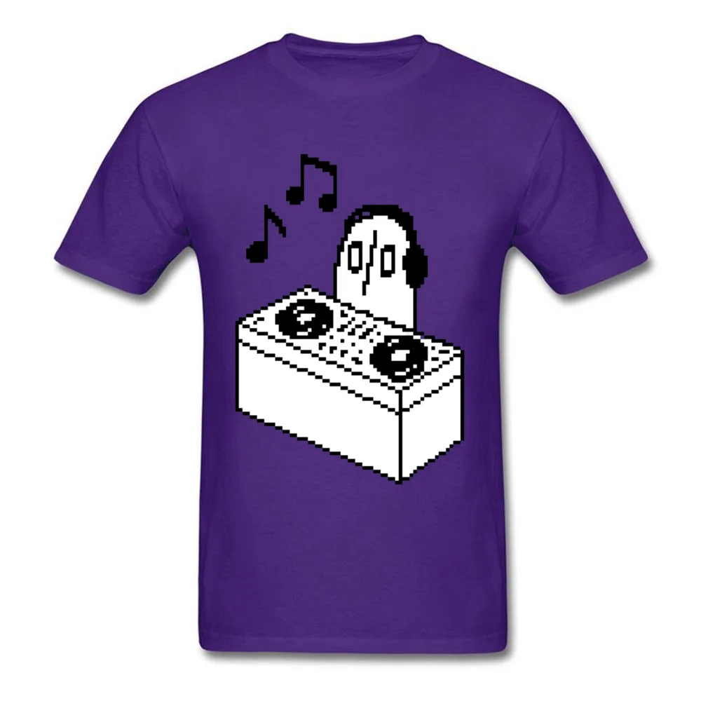 Napstablook DJ Pixel Arts 18275 Men Newest Tops Tees Crew Neck Mother Day 100% Cotton Fabric T-shirts Normal Tops Shirt Napstablook DJ Pixel Arts 18275 purple