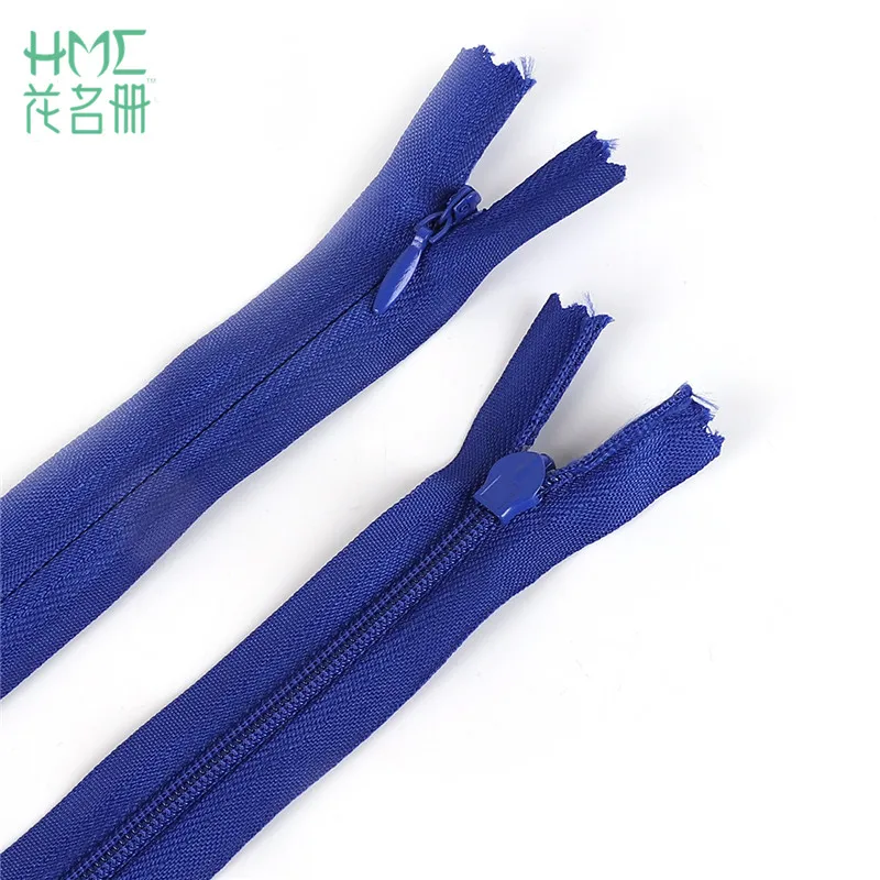 Новые красочные 28 см змейки-невидимки нейлоновые молнии для сумки DIY ремесло дома швейная одежда аксессуары 10 шт./партия - Цвет: Royal Blue