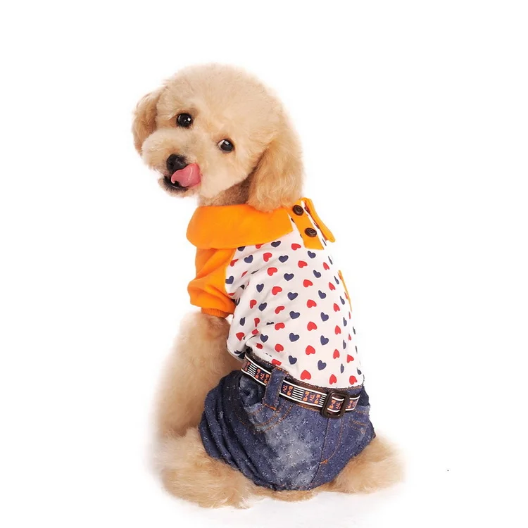 Vestito Per Cani Piccoli E Gatti Con Cuori - Maniche Lunghe E Volant Per Chihuahua, Yorkie E Shih Tzu - Foto 13