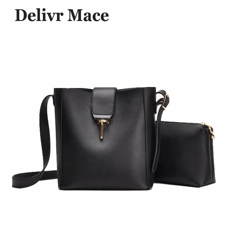 

Tote Bags For Women 2018 Casual Composite Bag Black Bucket Fashion Women Crossbody Bag Sac A Main Female Shoulder Messenger Bags