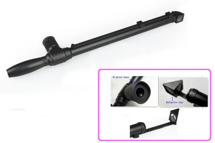 

5X Periscope Tactical air weapons Rifle Scope adjustable height 20" to 27" Angle Monocular Scope for shotgun