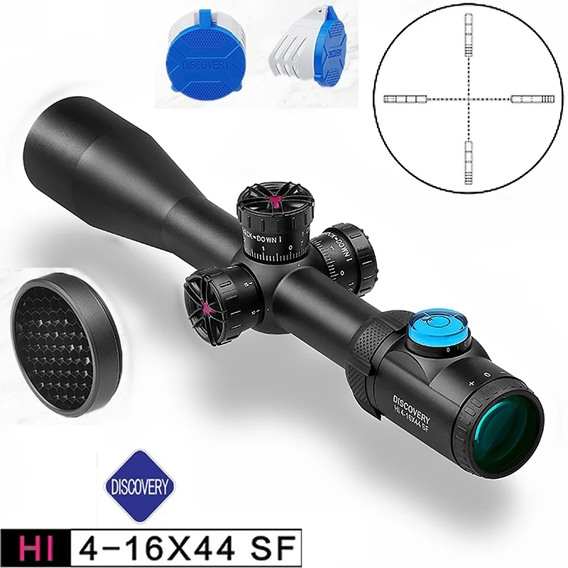 

Hot New Brand Discovery HI 4-16x44SFF Alloy Riflescopes Optical Sight For Hunting And Collimator Sight Aim Optics Rifle Scope