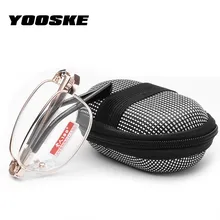 YOOSKE брендовые портативные складные очки для чтения мужские и женские складные пресбиопические очки с коробкой 1,0 1,5 2,0 2,5 3,0 3,5 4,0