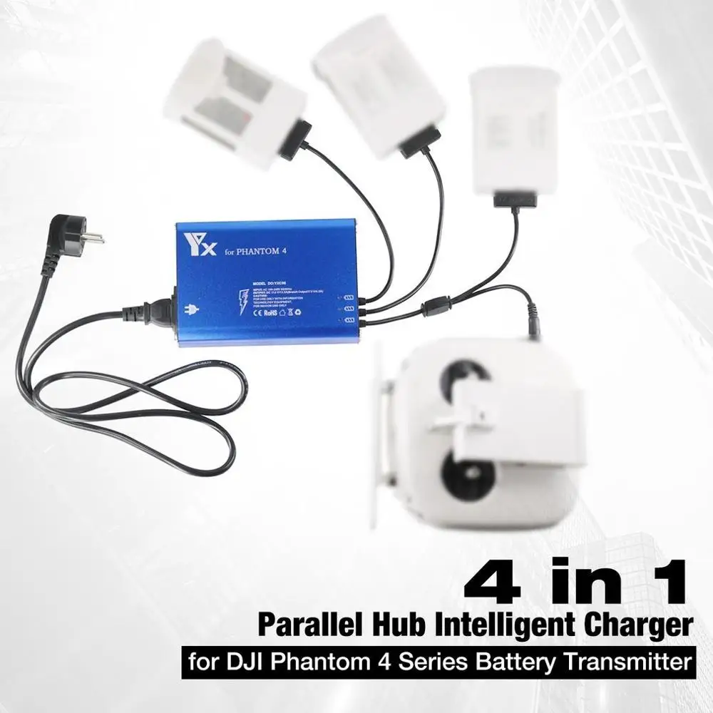 

4 in 1 Parallel Power Hub Intelligent Battery Transmitter Charger for DJI Phantom 4/ 4 Pro Advanced FPV RC Drone Quadcopter