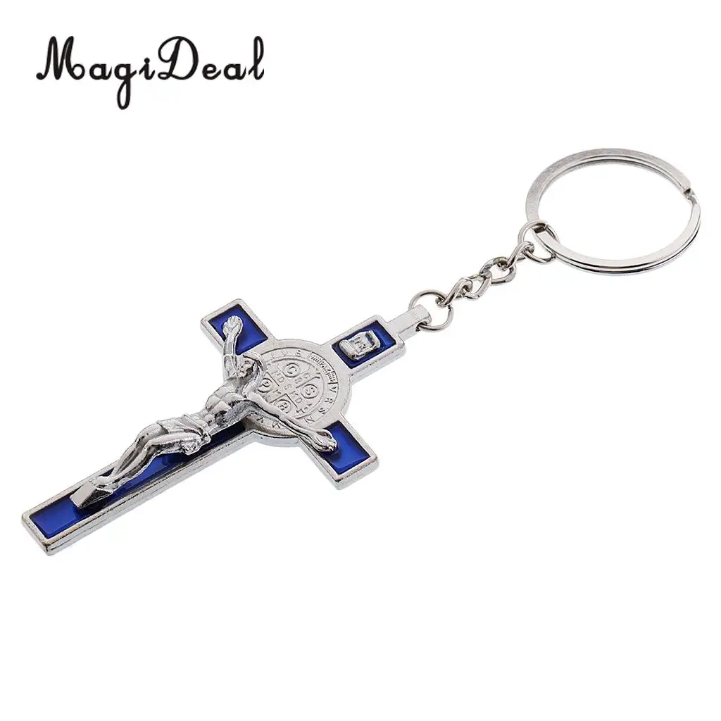 2PCS Crucifix Jesus Christ On The Stand Cross Figurines for Home Chapel Ornament