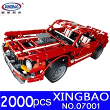 XingBao 07001 креативная серия Technic, набор с мышечной машиной, развивающие строительные блоки, кирпичи, детские игрушки, модельный набор, подарки