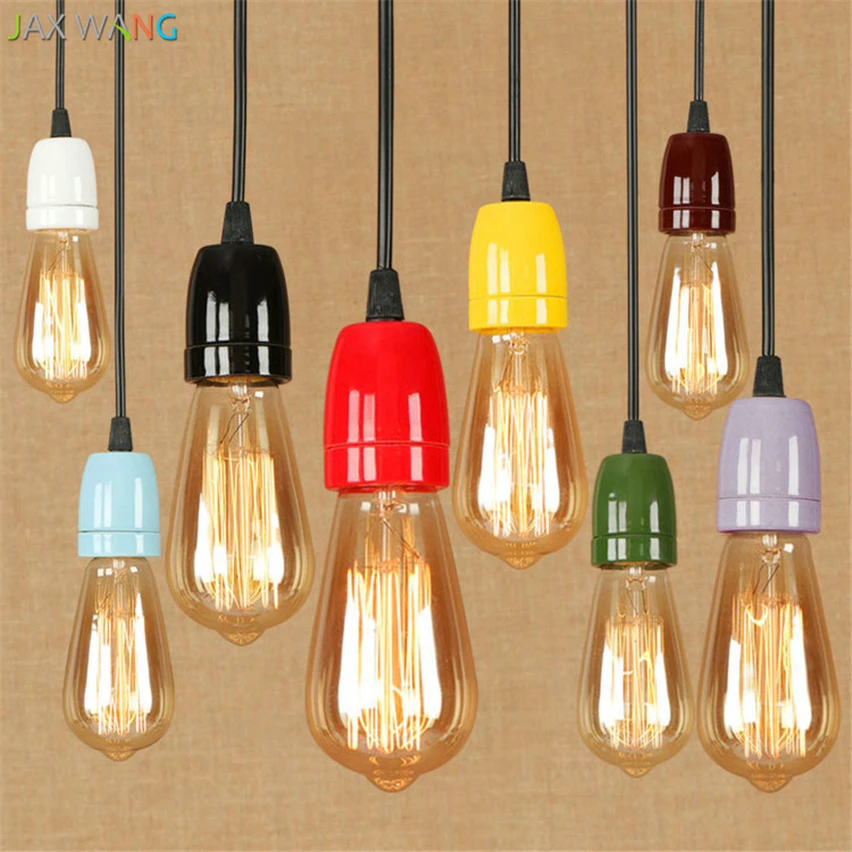 

Color Ceramics vintage industrial Hang lamps pendant lights led lights for home nordic pendant light fixtures loft style hanging