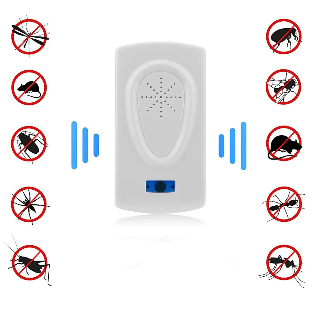 

Ultrasonic Pest Repeller Anti Mouse Moles Mosquito Killer Pest Control Rodent Insect Repellent Cockroach Rat Pill Bugs Mice