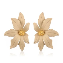 Богемные полимерные серьги-гвоздики в виде цветов для женщин, медный металл, желтая красная серьга вечерние свадебные модные ювелирные изделия, пляжные летние серьги