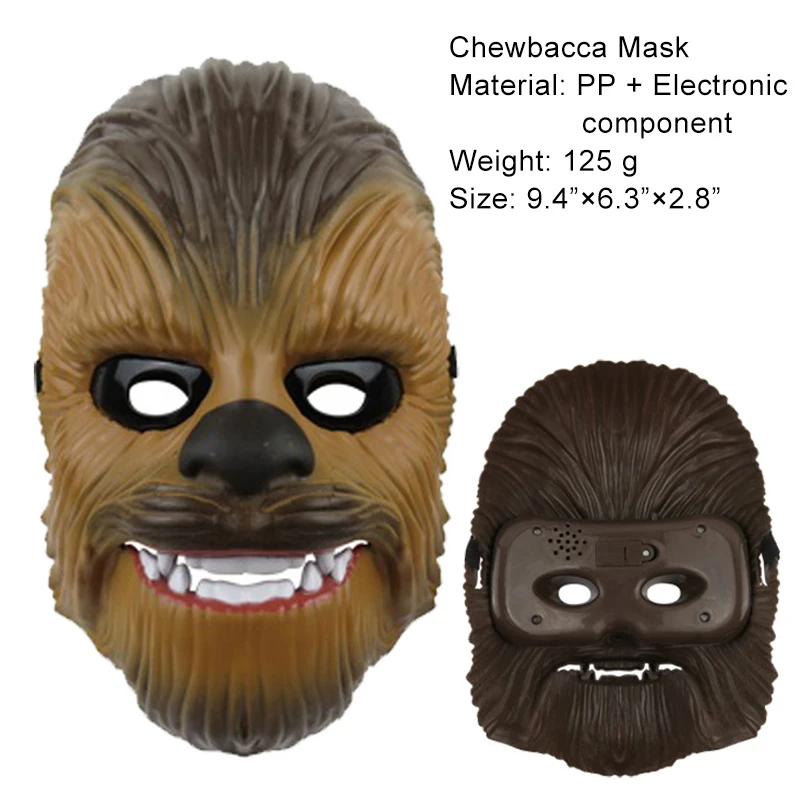 Горячая Звездные Войны Пробуждение силы Чубакка светодиодный светильник маска вечерние и Хэллоуин Супергерой маска с голосом подарок для мальчика