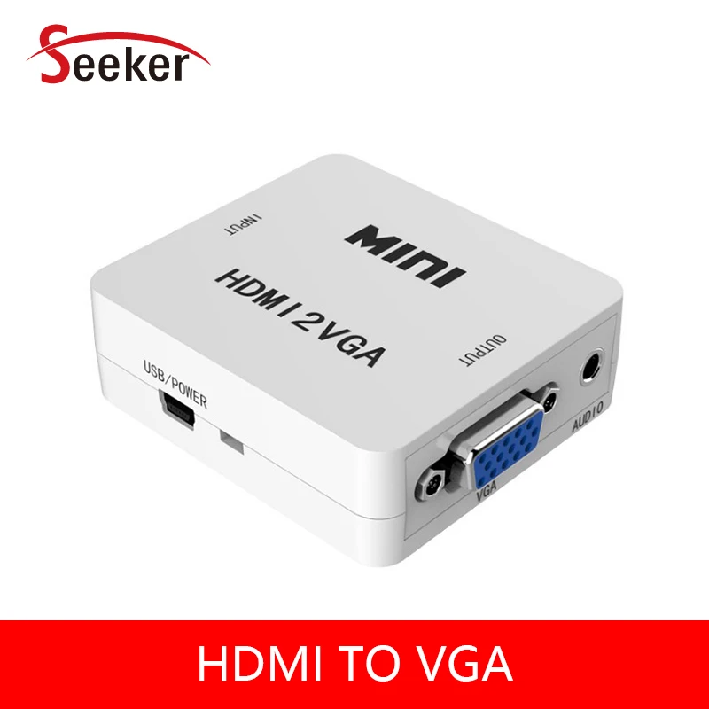 10 шт./лот HDMI конвертер VGA адаптер HDMI2VGA конвертер 1080 P для ноутбука ЖК-дисплей Экран проекторы HDTV